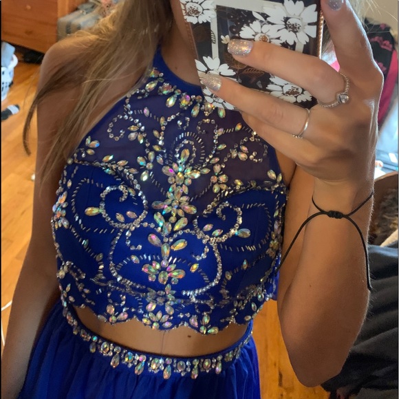 Blue two piece homecoming dress - Picture 4 of 5